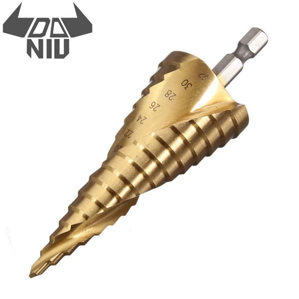 daniu 1pc 4-32mm hss 4241 step drill spiral groove ladder drill hexagon shank bits tools
daniu 1pc 4-32mm hss 4241 step drill spiral groove ladder drill hexagon shank bits tools
