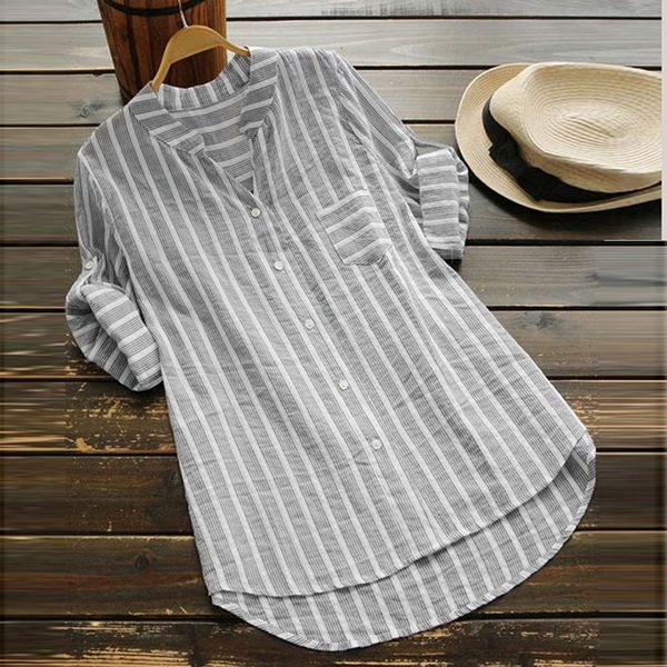 designer women blouses for womens and blouses elegant stand collar striped v neck shirts tunic ladies womens clothing, White
designer women blouses for womens and blouses elegant stand collar striped v neck shirts tunic ladies womens clothing, White