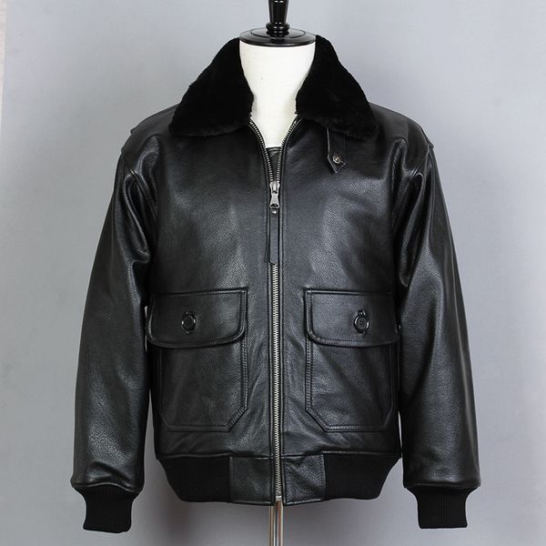 avirex motorcycle genuine leather jacket men cowskin flight jackets g1 fur collar bomber jacket winter coat, Black
avirex motorcycle genuine leather jacket men cowskin flight jackets g1 fur collar bomber jacket winter coat, Black