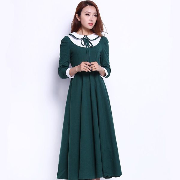 british korean japanese school dress uniform college wind sweet long sleeve green gown female students performing uniforms, White
british korean japanese school dress uniform college wind sweet long sleeve green gown female students performing uniforms, White