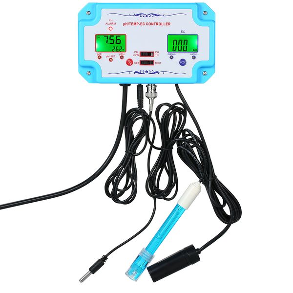 3 in 1 pH/EC/TEMP Monitor Water Quality Detector pH Controller with Electrode BNC Type Probe Water Quality Tester for Aquarium
3 in 1 pH/EC/TEMP Monitor Water Quality Detector pH Controller with Electrode BNC Type Probe Water Quality Tester for Aquarium