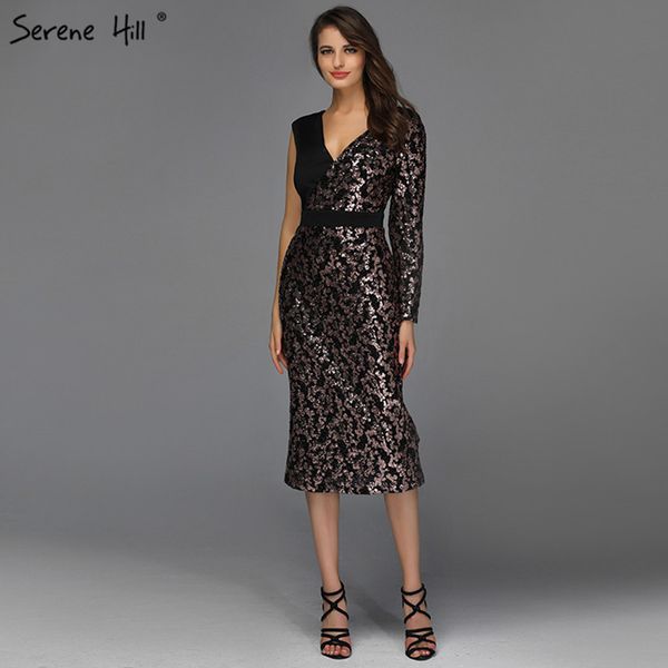 black sequined one shoulder evening dresses 2019 mermaid v-neck sparkle evening gowns design serene hill qa8036, White;black
black sequined one shoulder evening dresses 2019 mermaid v-neck sparkle evening gowns design serene hill qa8036, White;black