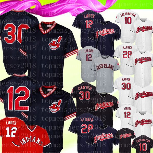Cleveland Mens Indians 12 Francisco Lindor 30 Joe Carter Jersey Embroidery 28 Corey Kluber 10 Edwin Encarnacion Baseball Jerseys2020
Cleveland Mens Indians 12 Francisco Lindor 30 Joe Carter Jersey Embroidery 28 Corey Kluber 10 Edwin Encarnacion Baseball Jerseys2020