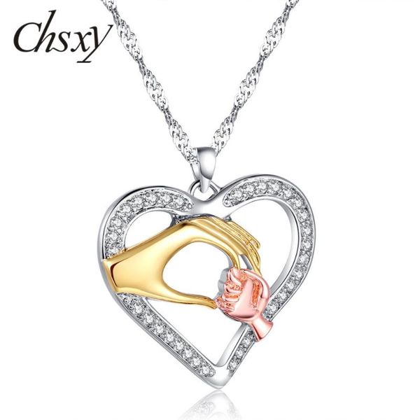 chsxy cute hold hands love heart zircon pendant necklace mother love baby micro pave zircon chain necklace for women mom jewelry, Silver
chsxy cute hold hands love heart zircon pendant necklace mother love baby micro pave zircon chain necklace for women mom jewelry, Silver