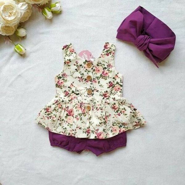 2019 3pcs kid baby girl tops flower sleeveless top+shorts+ headband sunsuit outfit sets 0-24m, White
2019 3pcs kid baby girl tops flower sleeveless top+shorts+ headband sunsuit outfit sets 0-24m, White