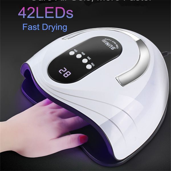portable 120w uv lamp 42 leds nail dryer professional gel nail lamp for gel polish sensor sun led light art manicure tool
portable 120w uv lamp 42 leds nail dryer professional gel nail lamp for gel polish sensor sun led light art manicure tool