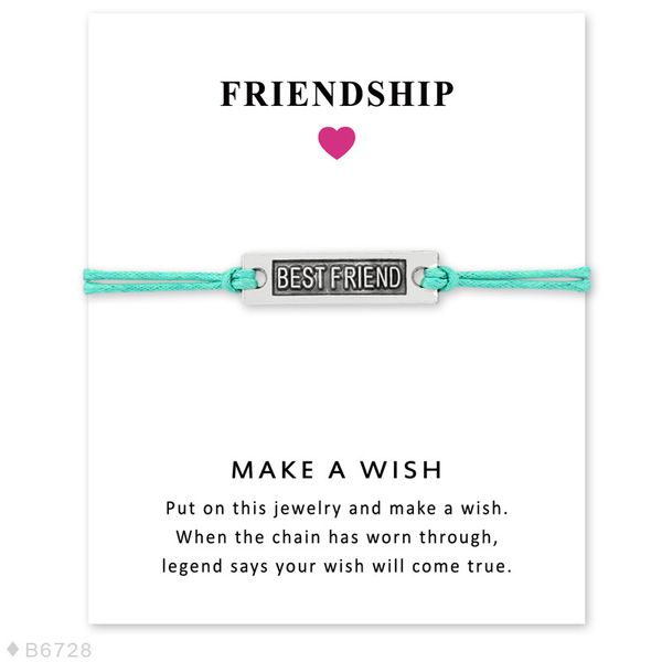 браслет best friend с загадай желание подарочная карта для женщин мужчин строка веревочная цепь браслет bff дружба модные украшения оптом, Golden;silver
браслет best friend с загадай желание подарочная карта для женщин мужчин строка веревочная цепь браслет bff дружба модные украшения оптом, Golden;silver