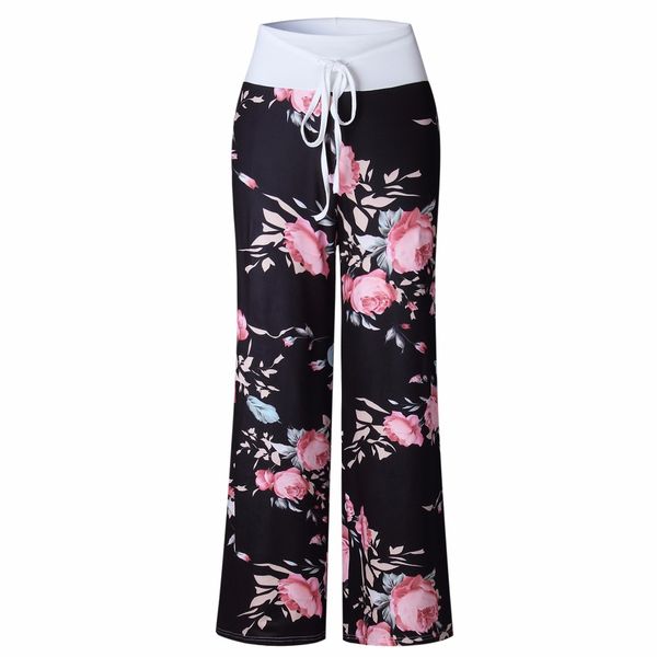 autumn capris casual loose trousers 2019 women pants fashion flowers printed drawstring wide leg pants large size straight trousers female, Black;white
autumn capris casual loose trousers 2019 women pants fashion flowers printed drawstring wide leg pants large size straight trousers female, Black;white