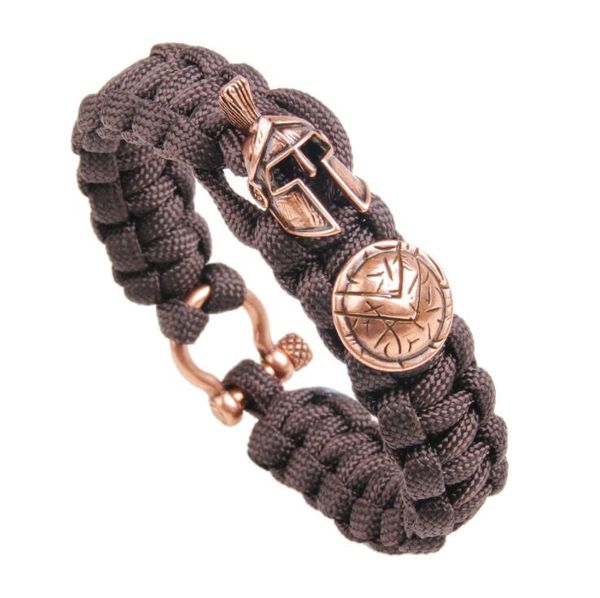 manually plaited paracord men bracelet for outside survival hand woven cord wristband with helmet & shield d buckle, Golden;silver
manually plaited paracord men bracelet for outside survival hand woven cord wristband with helmet & shield d buckle, Golden;silver