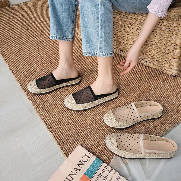 female shoes slippers flat slides fashion low cover toe 2020 soft luxury basic fretwork cotton fabric spring pu rubber, Black
female shoes slippers flat slides fashion low cover toe 2020 soft luxury basic fretwork cotton fabric spring pu rubber, Black