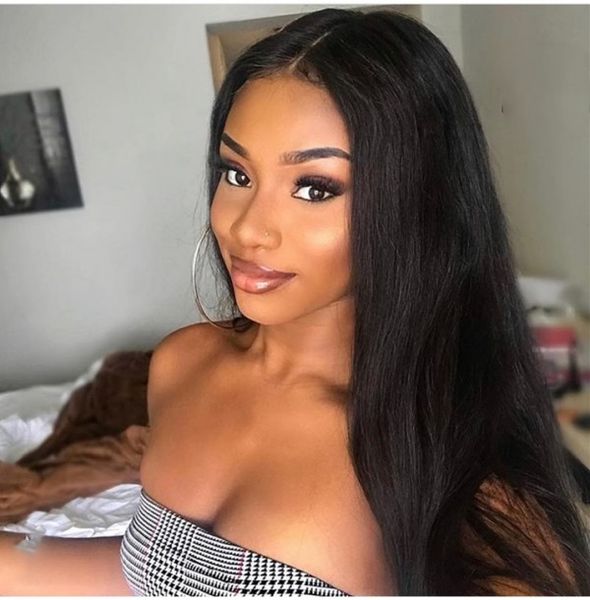 full lace wig natural straight remy brazilian human hair wigs with baby hair pre plucked hairline, Black
full lace wig natural straight remy brazilian human hair wigs with baby hair pre plucked hairline, Black