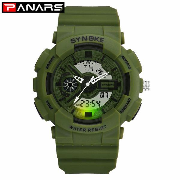 panars 2019 new classic sports men's watches multi-function alarm el lights led double display digital wristwatches for men, Slivery;brown
panars 2019 new classic sports men's watches multi-function alarm el lights led double display digital wristwatches for men, Slivery;brown