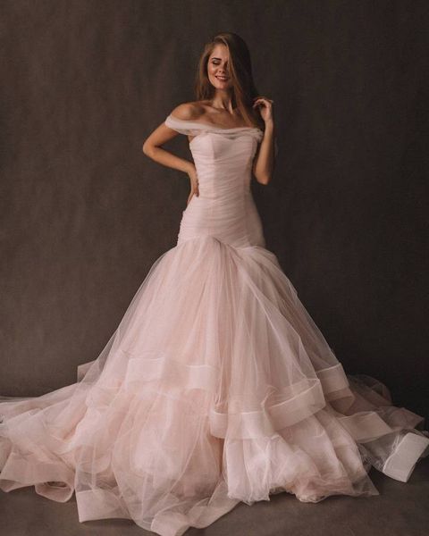 vintage mermaid wedding dresses boat neck tulle country wedding dress off the shoulder gothic bride dresses pink robes de mariée, White
vintage mermaid wedding dresses boat neck tulle country wedding dress off the shoulder gothic bride dresses pink robes de mariée, White