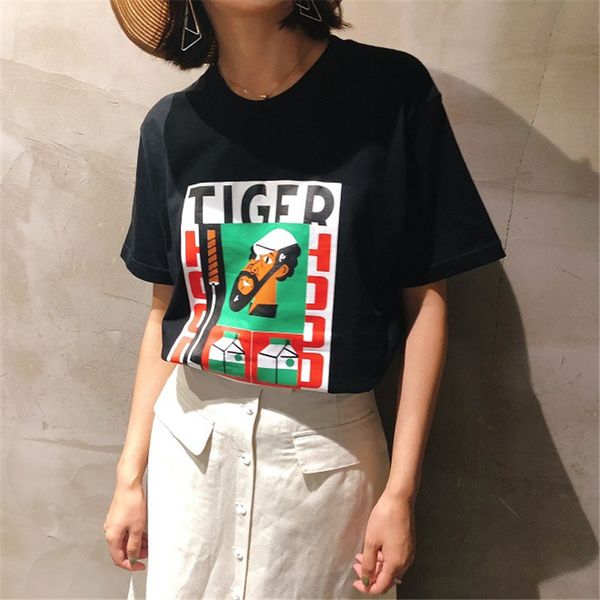 Fashion Designer Letter Printed Tops Summer Funny Female Crew Neck Tshirt Casual Couple Short Sleeve Loose Clothes
Fashion Designer Letter Printed Tops Summer Funny Female Crew Neck Tshirt Casual Couple Short Sleeve Loose Clothes