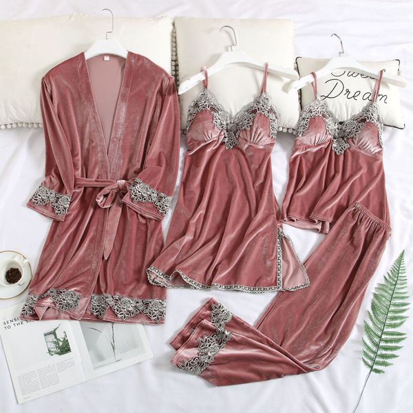 женская robe платье set золотой бархат sexy кружева пижаме женщина nightwear с длинным рукавом главная sleep set с длинным рукавом одежда lo, Black;red
женская robe платье set золотой бархат sexy кружева пижаме женщина nightwear с длинным рукавом главная sleep set с длинным рукавом одежда lo, Black;red