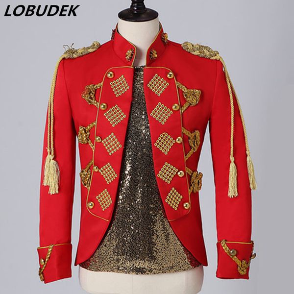англия стиль мужской суд пальто кисточка epaulet красный uniform stand collar тонкий куртка rock singer ночной сценический костюм, Black;brown
англия стиль мужской суд пальто кисточка epaulet красный uniform stand collar тонкий куртка rock singer ночной сценический костюм, Black;brown