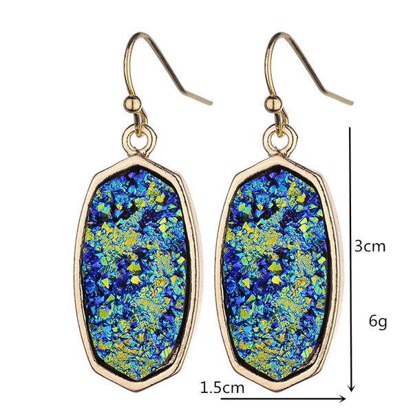6 styles new druzy drusy stud gold resin geometric earrings message mixed colors geometric jewelry, Golden;silver
6 styles new druzy drusy stud gold resin geometric earrings message mixed colors geometric jewelry, Golden;silver
