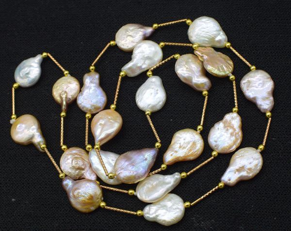natural freshwater pearl white pink purple 15-20mm coin shape necklace wholesale nature 30, Silver
natural freshwater pearl white pink purple 15-20mm coin shape necklace wholesale nature 30, Silver