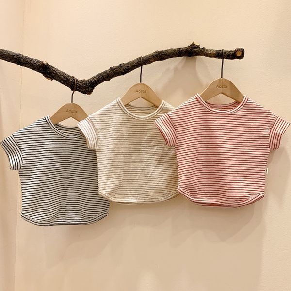 baby summer striped short-sleeved t-shirt 2020 new boys and girls baby casual half-sleeved bottoming shirt korean, Blue
baby summer striped short-sleeved t-shirt 2020 new boys and girls baby casual half-sleeved bottoming shirt korean, Blue