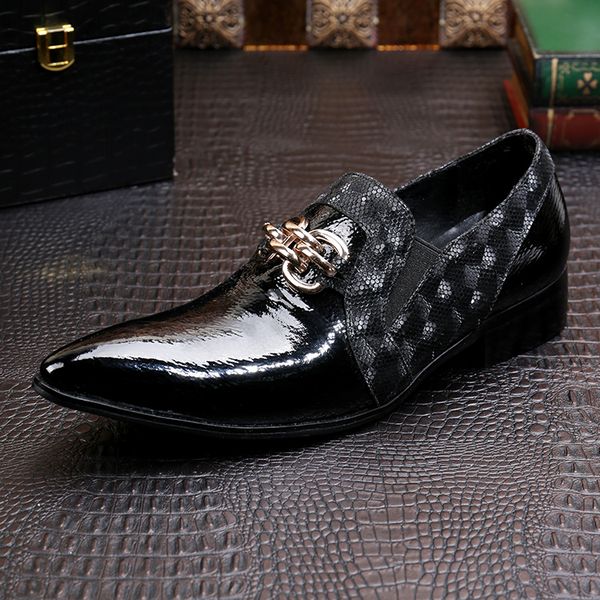 men's fashion pointed toe dress shoes fashion patent leather men italian wedding formal shoes men oxford zapatos, Black
men's fashion pointed toe dress shoes fashion patent leather men italian wedding formal shoes men oxford zapatos, Black