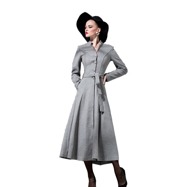 temperament slim cashmere coat women 2019 autumn winter gray wool coat female stand collar single breasted sashes long overcoat, Black
temperament slim cashmere coat women 2019 autumn winter gray wool coat female stand collar single breasted sashes long overcoat, Black