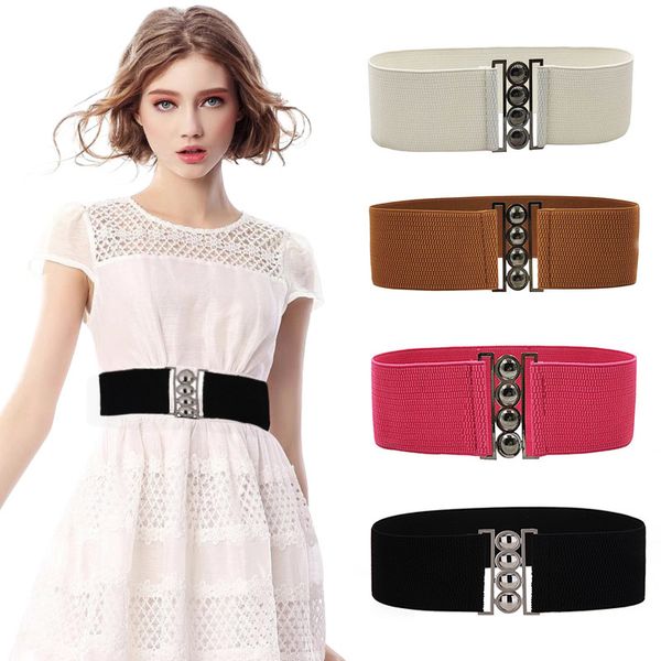 fashion wide elastic belt for women metal buckle girls coat dress waistband vintage female winter elastische taille belt styling, Black;brown
fashion wide elastic belt for women metal buckle girls coat dress waistband vintage female winter elastische taille belt styling, Black;brown