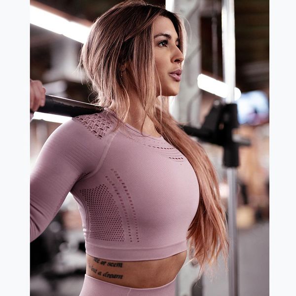 e-baihui long-sleeved fitness clothing female sense tight-fitting navel sports vest beauty back quick-drying running yoga underwear l666, White
e-baihui long-sleeved fitness clothing female sense tight-fitting navel sports vest beauty back quick-drying running yoga underwear l666, White