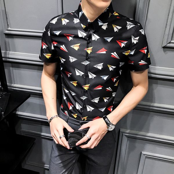 men's casual shirts korean men clothes camisa masculina 2021 summer slim short sleeve shirt dress work club party prom, White;black
men's casual shirts korean men clothes camisa masculina 2021 summer slim short sleeve shirt dress work club party prom, White;black