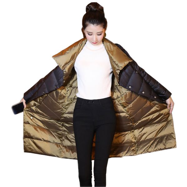 ailegogo women ultra light double side wear white duck down jacket fashion slim down coat single breasted parka female outerwear, Black
ailegogo women ultra light double side wear white duck down jacket fashion slim down coat single breasted parka female outerwear, Black