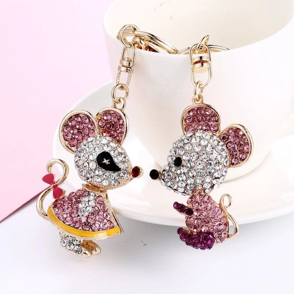 mouse keychain rhinestone pendant animal lovers key chain women purse accessories handbag hanging decorations, Silver
mouse keychain rhinestone pendant animal lovers key chain women purse accessories handbag hanging decorations, Silver