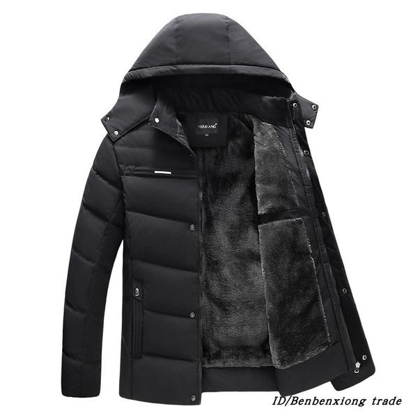 2019 men's down jacket winter warm co, Black