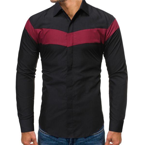 camisas masculina autumn winter men's fashionable personality color patchwork long sleeve shirt men business dress shirt, White;black
camisas masculina autumn winter men's fashionable personality color patchwork long sleeve shirt men business dress shirt, White;black