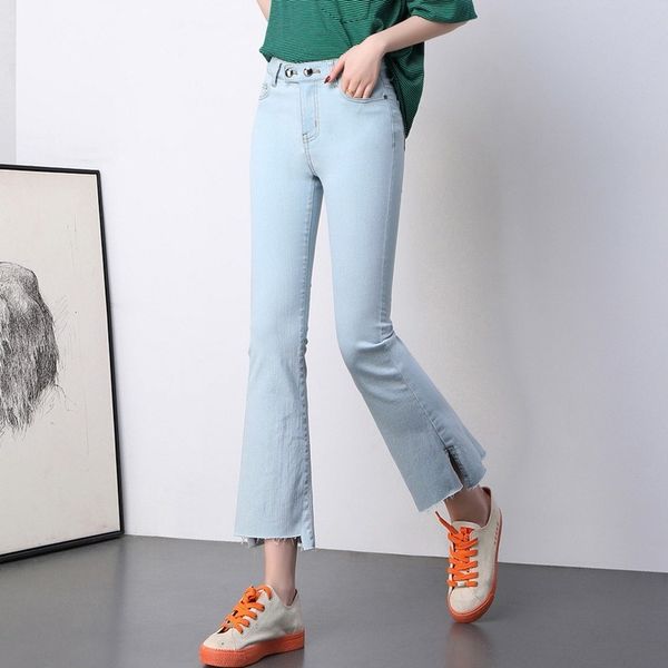jeans women's autumn new flared pants women's high waist stretch flash slit fashion casual jeans, Blue
jeans women's autumn new flared pants women's high waist stretch flash slit fashion casual jeans, Blue