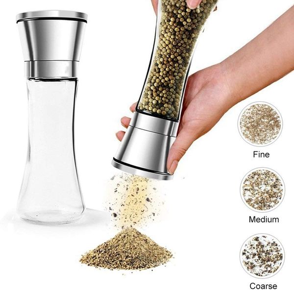 salt and pepper mill shakers, stainless steel manual sea salt mills, adjustable ceramic pepper grinder with glass body other kitchen dining
salt and pepper mill shakers, stainless steel manual sea salt mills, adjustable ceramic pepper grinder with glass body other kitchen dining