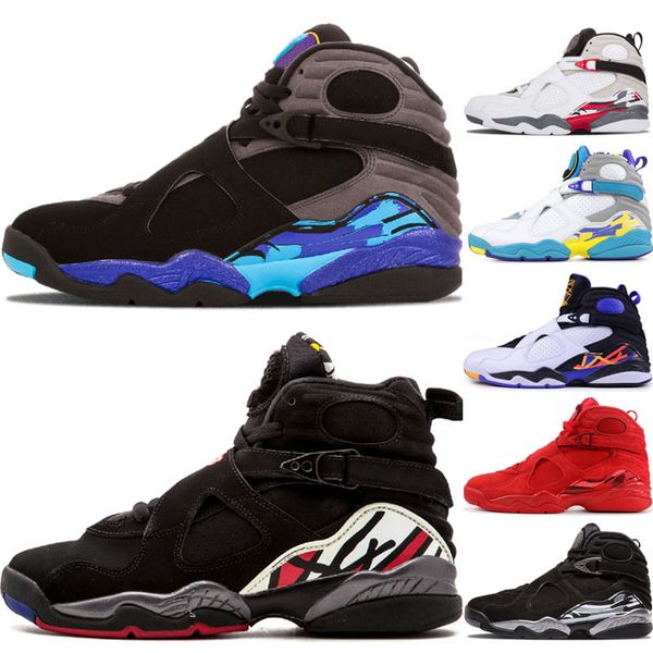 8 8s Men Basketball Shoes Valentines Day Aqua White Black Chrome Three Peat countdown pack Playoff Mens Trainer Sports Sneaker Shoes
8 8s Men Basketball Shoes Valentines Day Aqua White Black Chrome Three Peat countdown pack Playoff Mens Trainer Sports Sneaker Shoes