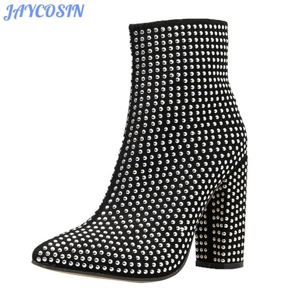 jaycosin winter boots fashion women shoes party rivet pu leather ankle boots for women square heel shoes zapatos de mujer, Black
jaycosin winter boots fashion women shoes party rivet pu leather ankle boots for women square heel shoes zapatos de mujer, Black