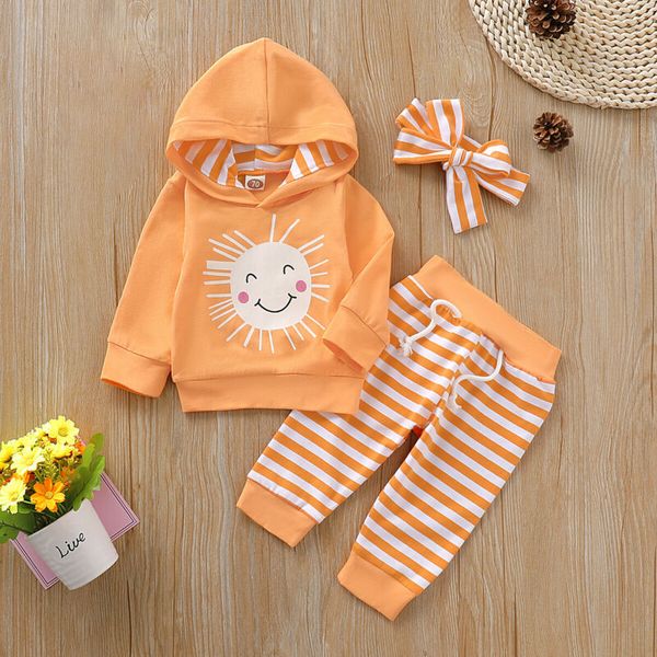baby girl clothes set 2019 toddler newborn infant autumn orange sun long sleeve hooded striped pant headband clothing 0-18m, White
baby girl clothes set 2019 toddler newborn infant autumn orange sun long sleeve hooded striped pant headband clothing 0-18m, White