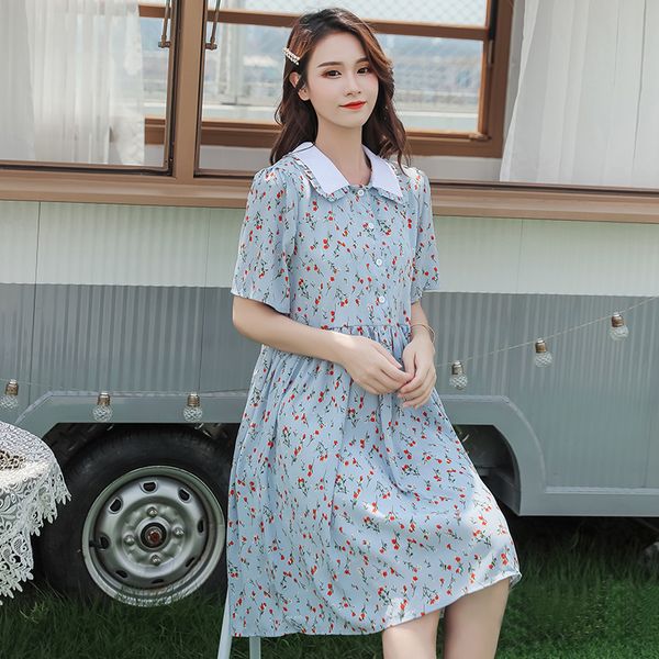 8928# maternity clothes summer floral turn down cotton short sleeve loose stylish dress for pregnant women mom dress, White
8928# maternity clothes summer floral turn down cotton short sleeve loose stylish dress for pregnant women mom dress, White