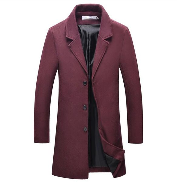 wine red- autumn winter men fashion single breasted woolen trench coat wool & blends young men casual wool & blends, Black
wine red- autumn winter men fashion single breasted woolen trench coat wool & blends young men casual wool & blends, Black