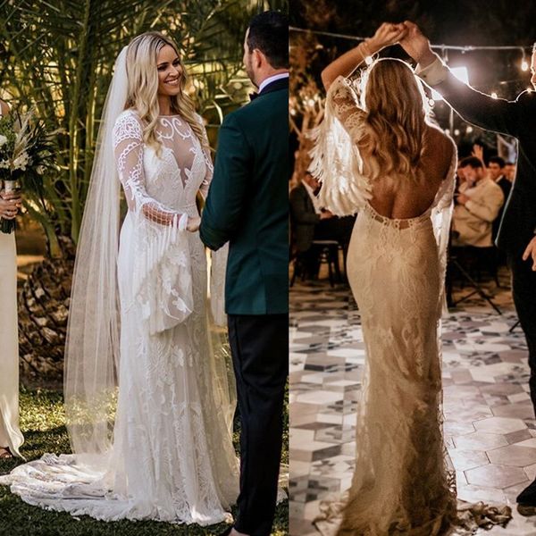 2020 mermaid wedding dresses backless long sleeve bridal gowns applique lace tasselwedding dresses vestidos de novia, White
2020 mermaid wedding dresses backless long sleeve bridal gowns applique lace tasselwedding dresses vestidos de novia, White