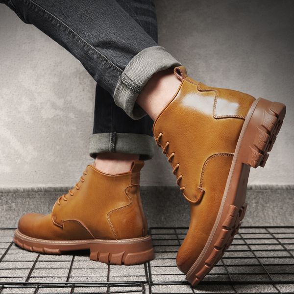 genuine leather men winter warm shoes luxry vintage motorcycle boots men's riding shoes men ankle boots autumn winter, Black
genuine leather men winter warm shoes luxry vintage motorcycle boots men's riding shoes men ankle boots autumn winter, Black