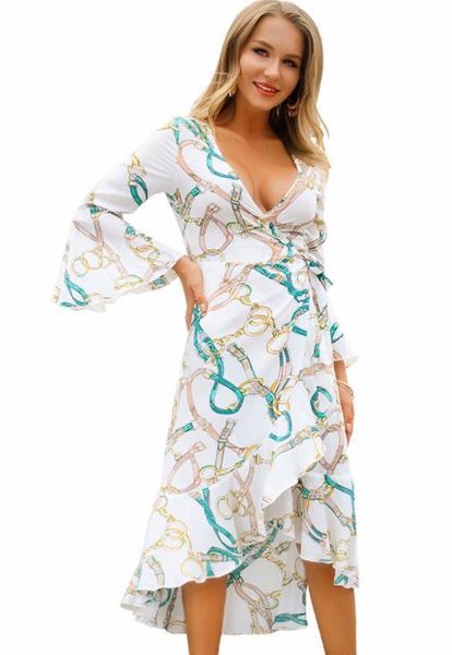 deep v-neck split hi-lo long dress summer elegant casual holiday ruffled sleeve dresses women clothes casual designer print, Black;gray
deep v-neck split hi-lo long dress summer elegant casual holiday ruffled sleeve dresses women clothes casual designer print, Black;gray