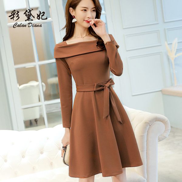 calan diana 2019 korean version of spring-summer new fashion large size-fit long-sleeve solid color trend was thin casual dress, Black;pink
calan diana 2019 korean version of spring-summer new fashion large size-fit long-sleeve solid color trend was thin casual dress, Black;pink