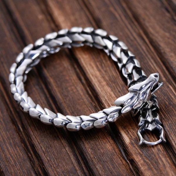 genuine 925 sterling silver jewelry heavy dragon scale bracelet for men 23cm vintage punk style c19021501, Black
genuine 925 sterling silver jewelry heavy dragon scale bracelet for men 23cm vintage punk style c19021501, Black
