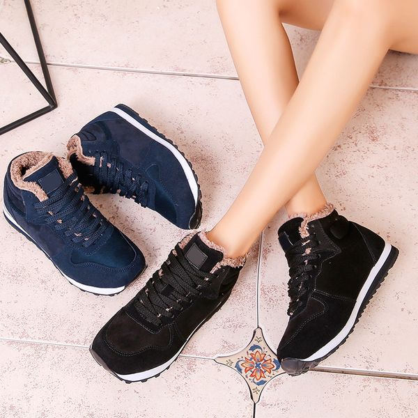 new st autumn winter flat sports boots women warm and comfortable thick sports shoes sneakers for indoor outdoor wearing, Black
new st autumn winter flat sports boots women warm and comfortable thick sports shoes sneakers for indoor outdoor wearing, Black