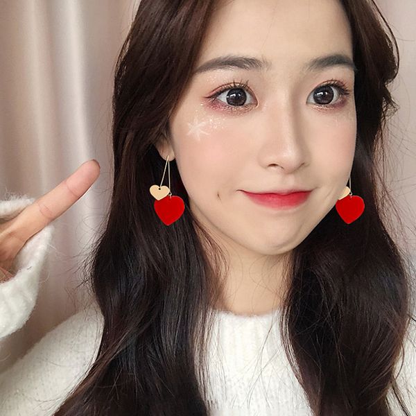amorcome korean cute red heart drop earrings for women fashion 2020 girl sweet heart metal statement earrings party jewelry, Golden;silver
amorcome korean cute red heart drop earrings for women fashion 2020 girl sweet heart metal statement earrings party jewelry, Golden;silver