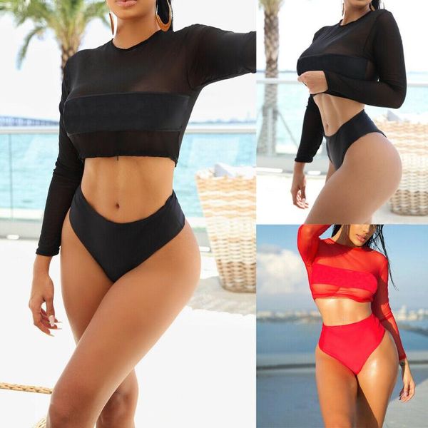 women two pieces bikini set push-up mesh cover up swimsuit female long sleeves mid waist thong bathing suit swimwear
women two pieces bikini set push-up mesh cover up swimsuit female long sleeves mid waist thong bathing suit swimwear