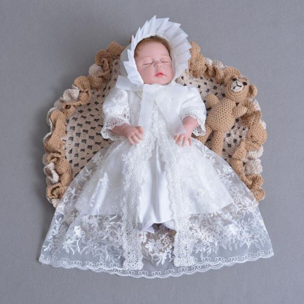 3pcs per set baby girl baptism dress white infant girl christening gown lace embroidered cape hat 0-24months y190516, Red;yellow
3pcs per set baby girl baptism dress white infant girl christening gown lace embroidered cape hat 0-24months y190516, Red;yellow