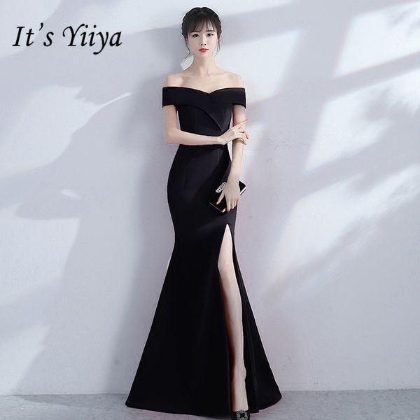 it's yiiya elegant boat neck black mermaid dresses vestidos fashion split trumpet evening gowns h033, White;black
it's yiiya elegant boat neck black mermaid dresses vestidos fashion split trumpet evening gowns h033, White;black