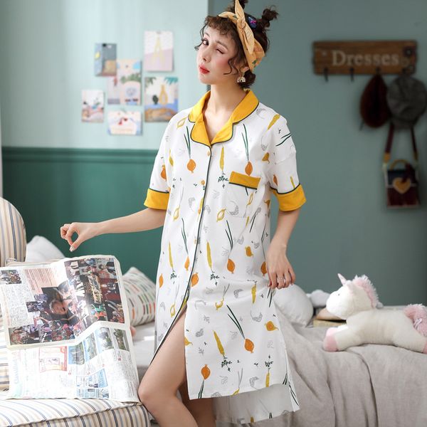 printed lapel nightgowns for women summer cotton cardigan loose large size short-sleeved nightdress dressing gown woman, Black;red
printed lapel nightgowns for women summer cotton cardigan loose large size short-sleeved nightdress dressing gown woman, Black;red